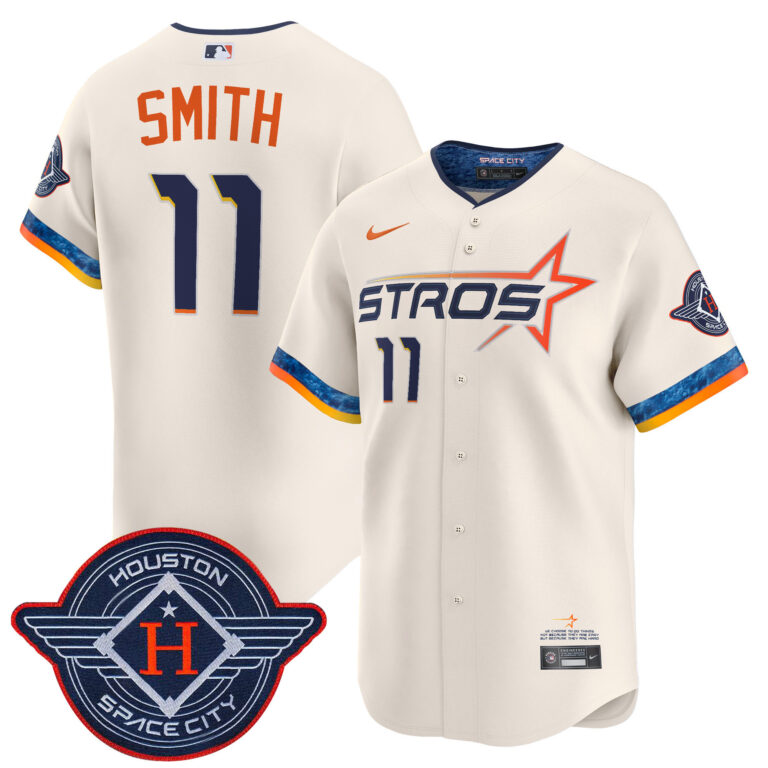 Men Houston Astros #11 Smith cream 2025 City Connect Vapor Premier Limited Jersey